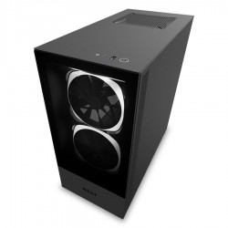 ATX Mid Tower Case NZXT H510 Elite w/2 Windows SmartDeviceV2 2xRGB140/1x140/1x120/LEDStrip Black
